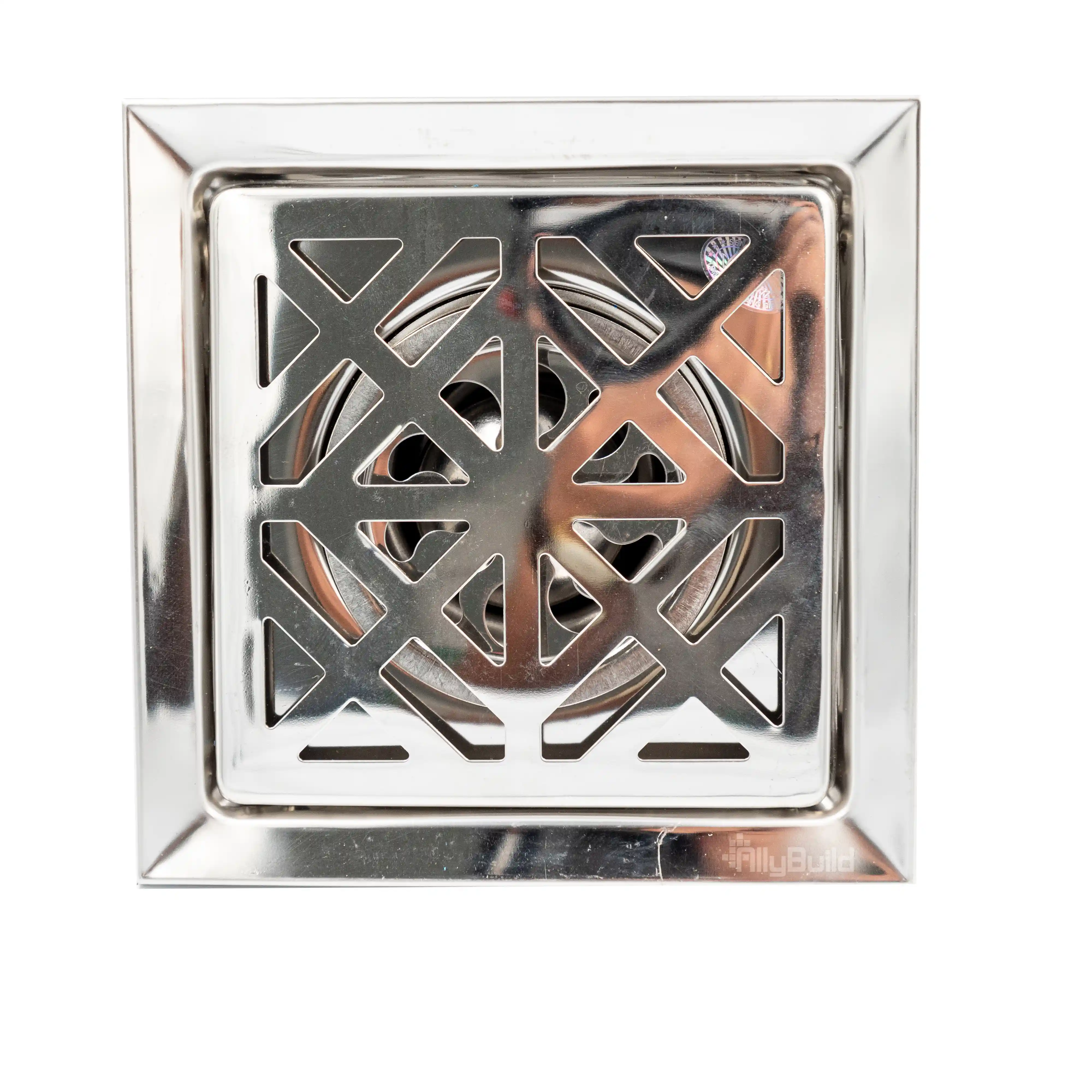 PHỄU THOÁT SÀN INOX VUÔNG HỌA TIẾT VUÔNG 120X120,Ø60 ABPTS00010